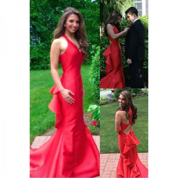 blue and red prom